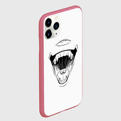 Чехол iPhone 11 Pro матовый Sukunas Laugh, цвет: 3D-малиновый — фото 2