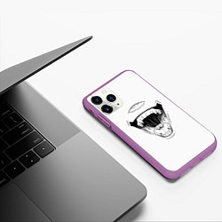 Чехол iPhone 11 Pro матовый Sukunas Laugh, цвет: 3D-фиолетовый — фото 2