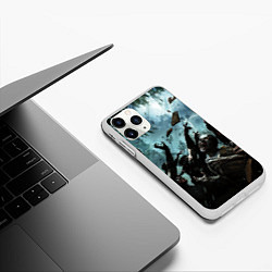 Чехол iPhone 11 Pro матовый Кровожадные зомби Zombie, цвет: 3D-белый — фото 2