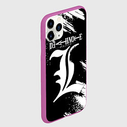 Чехол iPhone 11 Pro матовый ЛОГО С ОБРАЗОМ брызги красок, цвет: 3D-фиолетовый — фото 2