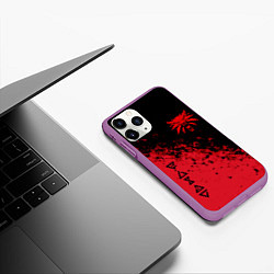 Чехол iPhone 11 Pro матовый THE WITCHER 3, цвет: 3D-фиолетовый — фото 2