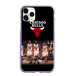 Чехол iPhone 11 Pro матовый CHICAGO BULLS 3, цвет: 3D-светло-сиреневый