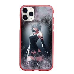 Чехол iPhone 11 Pro матовый Nier Automata Z, цвет: 3D-красный