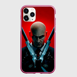 Чехол iPhone 11 Pro матовый Agent here, цвет: 3D-малиновый