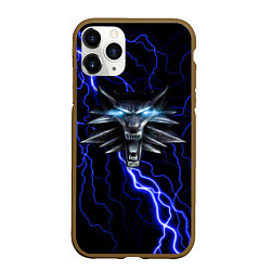 Чехол iPhone 11 Pro матовый THE WITCHER МОЛНИЯ BLUE