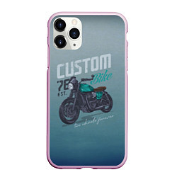 Чехол iPhone 11 Pro матовый Custom Bike, цвет: 3D-розовый