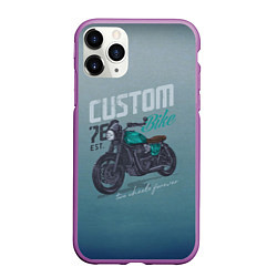 Чехол iPhone 11 Pro матовый Custom Bike, цвет: 3D-фиолетовый