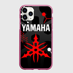 Чехол iPhone 11 Pro матовый YAMAHA ЯМАХА МОТОСПОРТ, цвет: 3D-малиновый