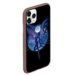 Чехол iPhone 11 Pro матовый Sailor Moon силуэт, цвет: 3D-коричневый — фото 2