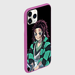 Чехол iPhone 11 Pro матовый Клинок, рассекающий демонов, цвет: 3D-фиолетовый — фото 2