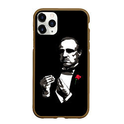 Чехол iPhone 11 Pro матовый Крёстный Отец The Godfather, цвет: 3D-коричневый