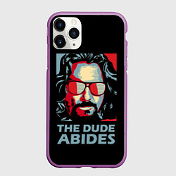 Чехол iPhone 11 Pro матовый The Dude Abides Лебовски, цвет: 3D-фиолетовый