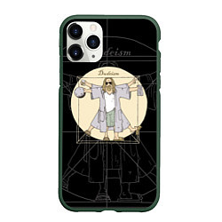 Чехол iPhone 11 Pro матовый Dudeism Большой Лебовский, цвет: 3D-темно-зеленый