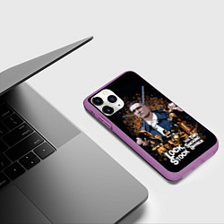 Чехол iPhone 11 Pro матовый Карты, деньги, два ствола, цвет: 3D-фиолетовый — фото 2