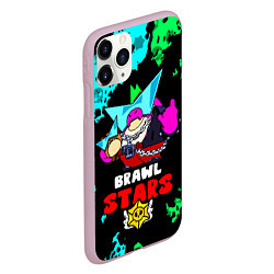 Чехол iPhone 11 Pro матовый Плохиш Базз, Buzz Brawl Stars, цвет: 3D-розовый — фото 2