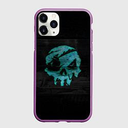 Чехол iPhone 11 Pro матовый Skull of pirate, цвет: 3D-фиолетовый