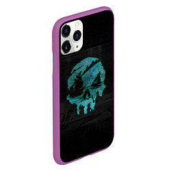 Чехол iPhone 11 Pro матовый Skull of pirate, цвет: 3D-фиолетовый — фото 2