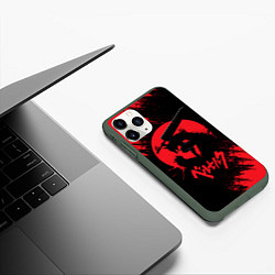 Чехол iPhone 11 Pro матовый BERSERK red краска, цвет: 3D-темно-зеленый — фото 2