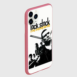 Чехол iPhone 11 Pro матовый Карты, деньги, два ствола, цвет: 3D-малиновый — фото 2