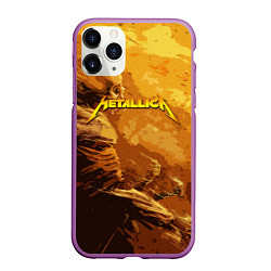 Чехол iPhone 11 Pro матовый Metallica Music, цвет: 3D-фиолетовый