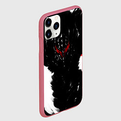 Чехол iPhone 11 Pro матовый БЕРСЕРК чб, цвет: 3D-малиновый — фото 2