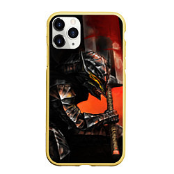 Чехол iPhone 11 Pro матовый БЕРСЕРК оранжевый, цвет: 3D-желтый