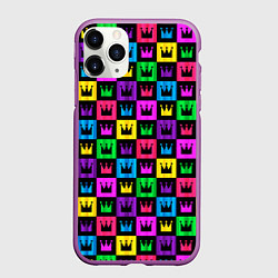 Чехол iPhone 11 Pro матовый Король, цвет: 3D-фиолетовый
