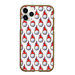 Чехол iPhone 11 Pro матовый Волейбол, цвет: 3D-коричневый
