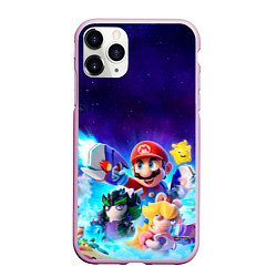 Чехол iPhone 11 Pro матовый Mario Rabbids, цвет: 3D-розовый