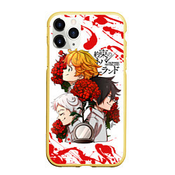 Чехол iPhone 11 Pro матовый Yakusoku no Neverland, цвет: 3D-желтый