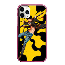 Чехол iPhone 11 Pro матовый Трафальгар Ло из One Piece, цвет: 3D-малиновый