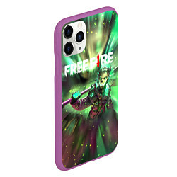 Чехол iPhone 11 Pro матовый FREEFIRE Battlegrounds Z, цвет: 3D-фиолетовый — фото 2