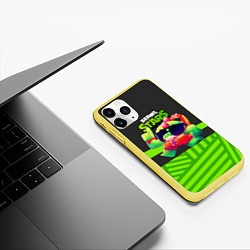 Чехол iPhone 11 Pro матовый Плохиш Базз Buzz Brawl Stars, цвет: 3D-желтый — фото 2