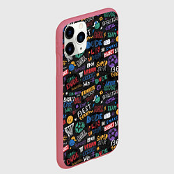 Чехол iPhone 11 Pro матовый Баскетбол, цвет: 3D-малиновый — фото 2
