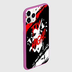 Чехол iPhone 11 Pro матовый FLY HIGH! Haikyu!!, цвет: 3D-фиолетовый — фото 2