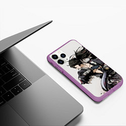 Чехол iPhone 11 Pro матовый ЯРОСТЬ ХЯККИМАРУ ДОРОРО, цвет: 3D-фиолетовый — фото 2