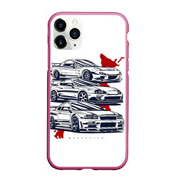 Чехол iPhone 11 Pro матовый JDM LEGEND Ne1t, цвет: 3D-малиновый