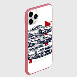Чехол iPhone 11 Pro матовый JDM LEGEND Ne1t, цвет: 3D-малиновый — фото 2