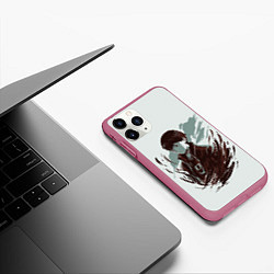 Чехол iPhone 11 Pro матовый ТОБИО КАГЕЯМА, цвет: 3D-малиновый — фото 2