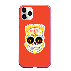 Чехол iPhone 11 Pro матовый Мексиканский Барт, цвет: 3D-малиновый