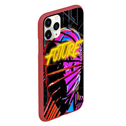 Чехол iPhone 11 Pro матовый Neon Future, цвет: 3D-красный — фото 2