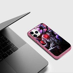 Чехол iPhone 11 Pro матовый БЕРСЕРК светящийся глаз, цвет: 3D-малиновый — фото 2