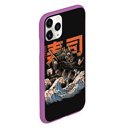 Чехол iPhone 11 Pro матовый Sushi Dragon, цвет: 3D-фиолетовый — фото 2