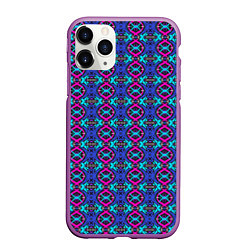 Чехол iPhone 11 Pro матовый Узор, цвет: 3D-фиолетовый