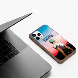 Чехол iPhone 11 Pro матовый Ророноа Зоро эпичный One Piece, цвет: 3D-коричневый — фото 2