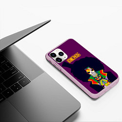 Чехол iPhone 11 Pro матовый Соул Кинг Брук One Piece, цвет: 3D-розовый — фото 2