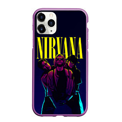 Чехол iPhone 11 Pro матовый Nirvana Neon, цвет: 3D-фиолетовый