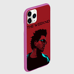 Чехол iPhone 11 Pro матовый The weeknd, цвет: 3D-фиолетовый — фото 2