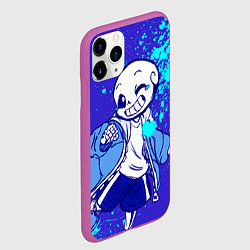 Чехол iPhone 11 Pro матовый UNDERTALE SANS BLUE, цвет: 3D-фиолетовый — фото 2