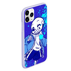 Чехол iPhone 11 Pro матовый UNDERTALE SANS BLUE, цвет: 3D-светло-сиреневый — фото 2